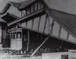 震災により倒壊した軌道線小田原駅