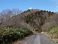 毛無岳との鞍部から見る本山