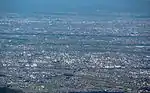 南東の展望、濃尾平野(中央は大垣市)