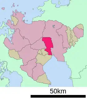 小城市位置図