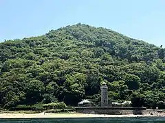 海上より望む男木島灯台（2018.04.21）