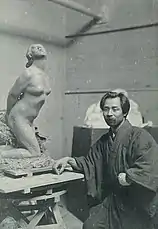 荻原碌山(作品は『女』)