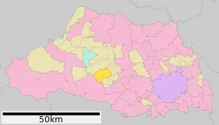 越生町位置図