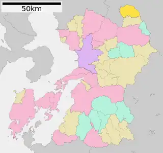 小国町 (熊本県)位置図