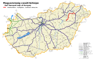 オハト・プスタコーチ - ニーレジハーザ線の路線図