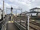 構内踏切（2018年1月）
