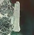 大分空港の空中写真(1974年撮影 滑走路長2,000m)国土交通省 国土地理院 地図・空中写真閲覧サービスの空中写真を基に作成