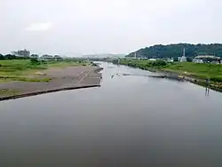 府内大橋から下流側を見る