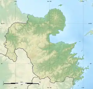 富貴寺の位置(大分県内)