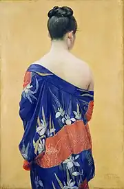 岡田三郎助 『あやめの衣』／1927年。油彩画。