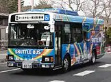 無料連絡シャトルバス（2013年3月30日撮影）