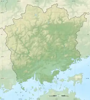 北木島の位置(岡山県内)