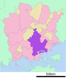 岡山市位置図