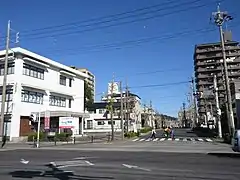 朝日町3丁目交差点。岡崎年金事務所
