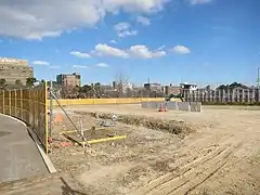 複合商業施設などが建つ前の敷地（2017年1月撮影）