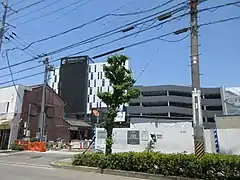 建設中のビジネスホテル、立体駐車場（2019年5月撮影）