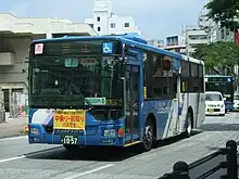 2014年以降大量に導入されたMP38後期型（ノンステップバス）写真の車両は32・43番系統に中乗り前降りで使用されていた