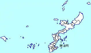 勝連町の県内位置