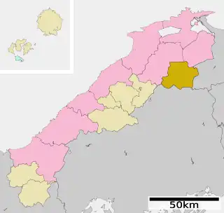 奥出雲町位置図