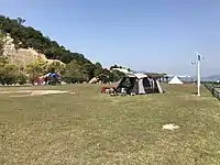 2. 現在キャンプ場がある場所は材料倉庫が並んでいた。