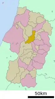 大蔵村位置図