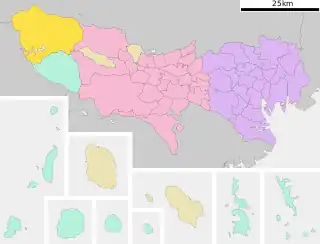 奥多摩町位置図