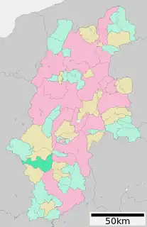 大桑村位置図