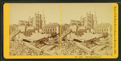 1872年、火事の後。