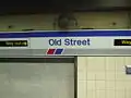 ノーザン・シティ線ホームの駅名標国鉄ネットワーク・サウスイースト時代のもの