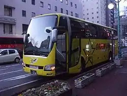 ツアーバス時代のオリオンバス専用カラーの車両。O.T.B.ライナーからオリオンバスに再変更されたあとのカラーリングもこれとほぼ同様であった。