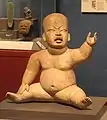 「赤ん坊」の姿をした中空土偶。インディアナ州、ノートルダム大Snite美術館蔵。