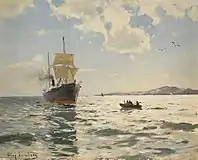 汽船と海