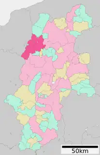 大町市位置図