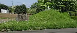 青梅インター入口にある今井物見塚の看板