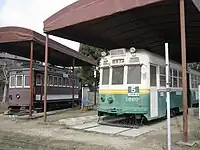 かつての京都市電2両