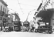 1950年代初頭のアテネ市電（旧型電車）