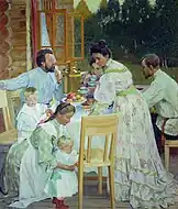 『テラスにて（На террасе』(1906)  Nizhny Novgorod State Art Museum
