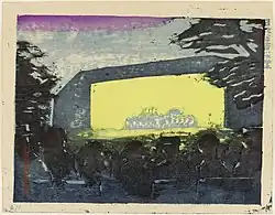 恩地孝四郎『日比谷音楽堂』（1930年）