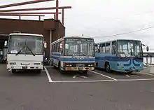 1982年式日野レインボーRJ(左)1984年式日野レインボーRJ(中)1997年式日野レインボーRJ(右)