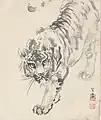 虎ノ図 色紙 210×177