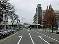 終点付近（堺市役所前）2015年12月撮影