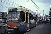 運転台がない後部車体(1986年撮影)
