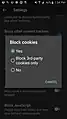 Cookieブロックの設定