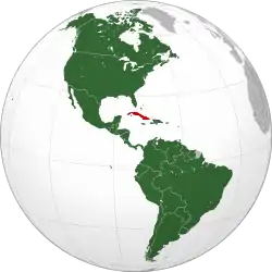 Location of 米州機構英語: Organization of American Statesスペイン語: Organización de los Estados Americanosポルトガル語: Organização dos Estados Americanosフランス語: Organisation des États Américains