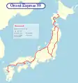 日本一周ツアーの運行経路