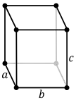 Sulfur has a orthorhombic crystal structure