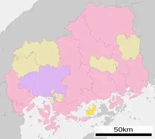 大崎上島町位置図