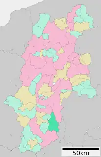 大鹿村位置図