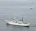 航海している大島丸、2016年