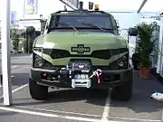 オシュコシュ サンドキャットの車体前面。